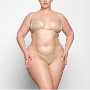 Skims Diamond Encrusted Thong Swarovski / Color: Sienna / 4X‎